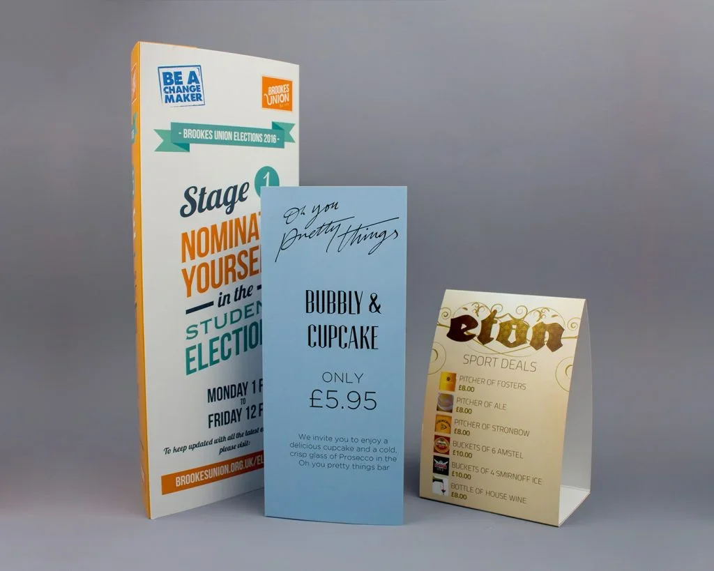 Table Tents Printing Warwick